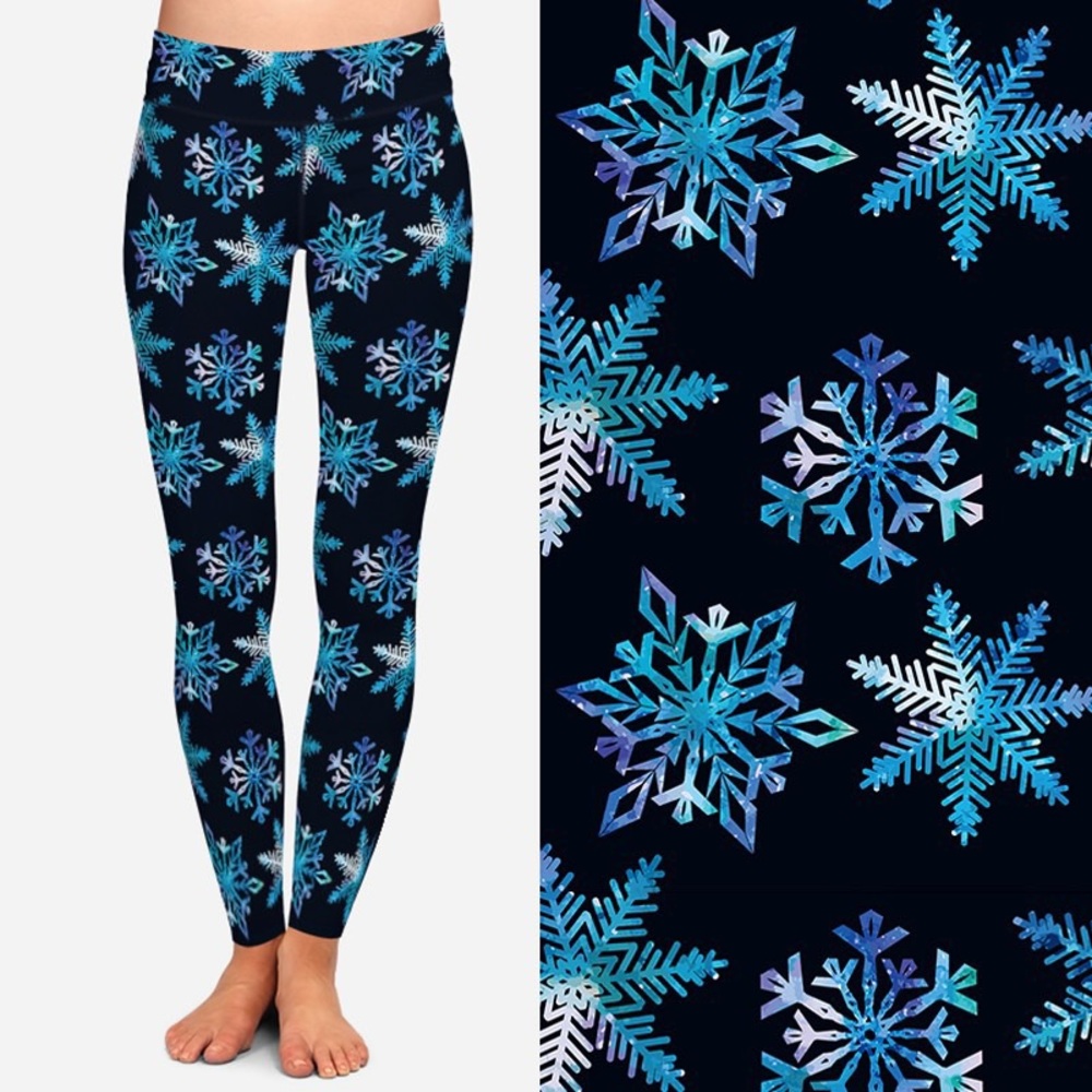Snowflake Christmas leggings